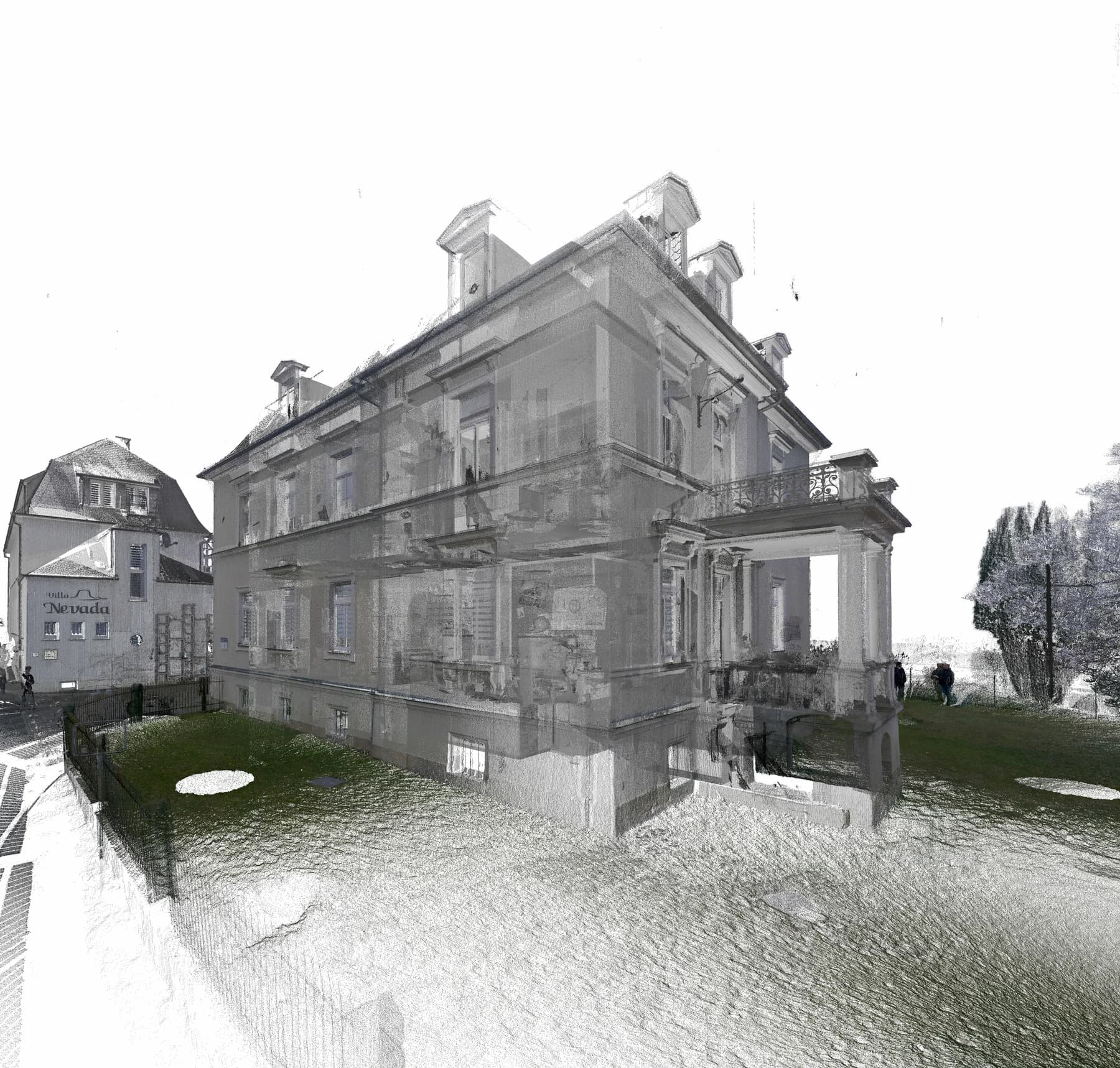 Vorher – rohe 3D-Punktwolke aus dem Leica-Scan