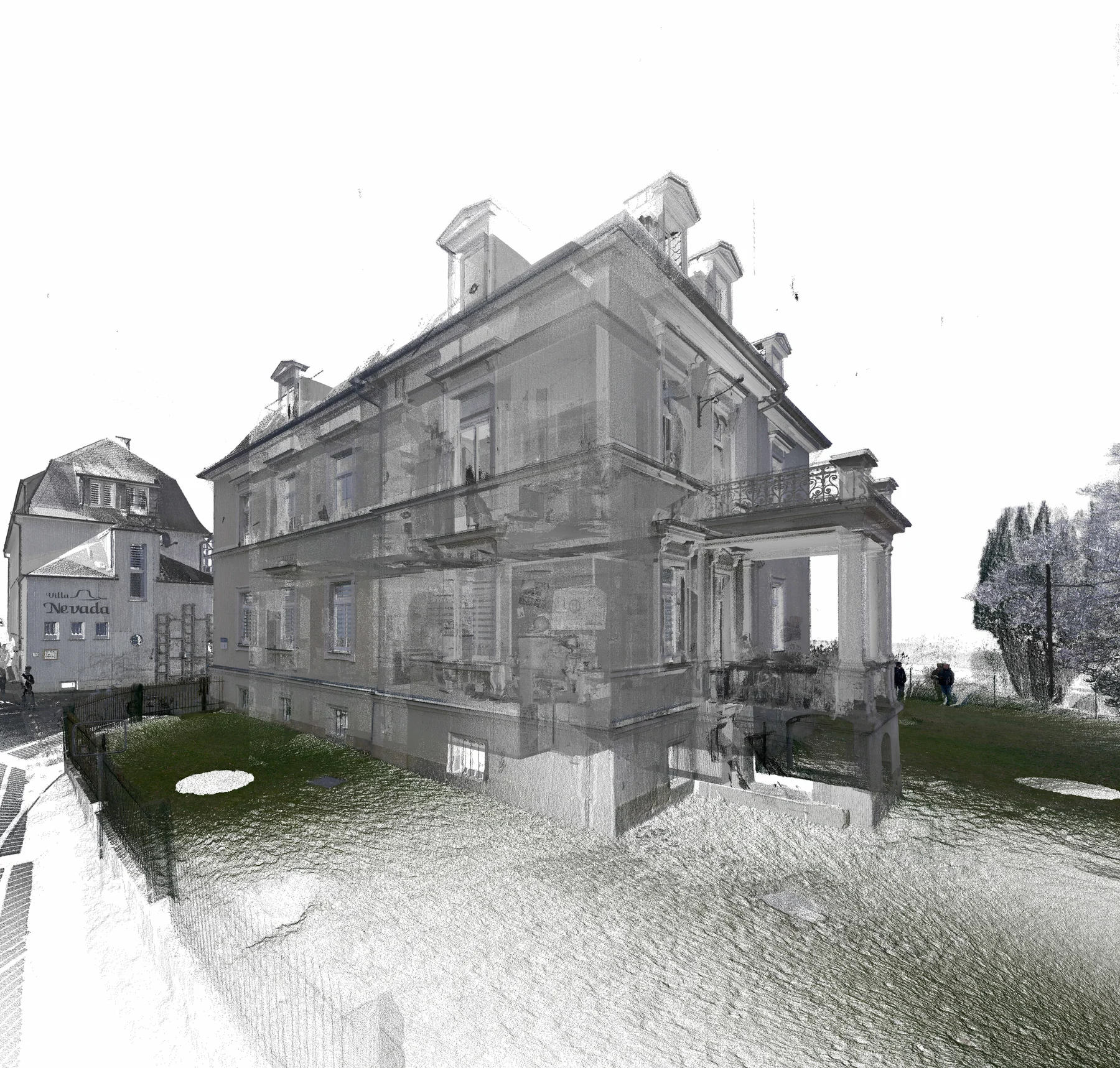 Vorher – rohe 3D-Punktwolke aus dem Leica-Scan